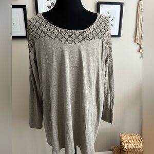 Lane Bryant tunic top with lace
